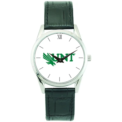 Unisex Silver North Texas Mean Green Stainless Steel Wristwatch