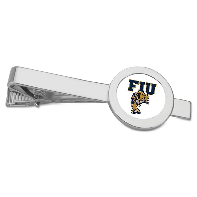 Silver FIU Panthers Team Logo Tie Bar
