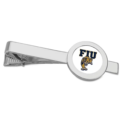 Silver FIU Panthers Team Logo Tie Bar