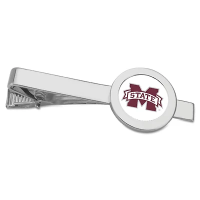 Silver Mississippi State Bulldogs Team Logo Tie Bar