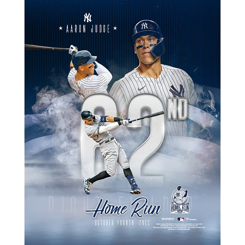 Fanatics Authentic Aaron Judge New York Yankees American League Home Run Record Unsigned Photograph