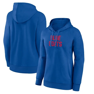 Women's Blue Delaware Blue Coats Team Primary Logo Pullover Hoodie