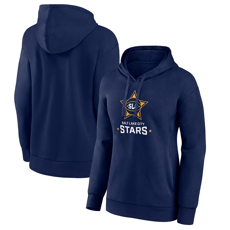Women's Navy Salt Lake City Stars Team Primary Logo Pullover Hoodie