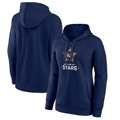 Women's Navy Salt Lake City Stars Team Primary Logo Pullover Hoodie