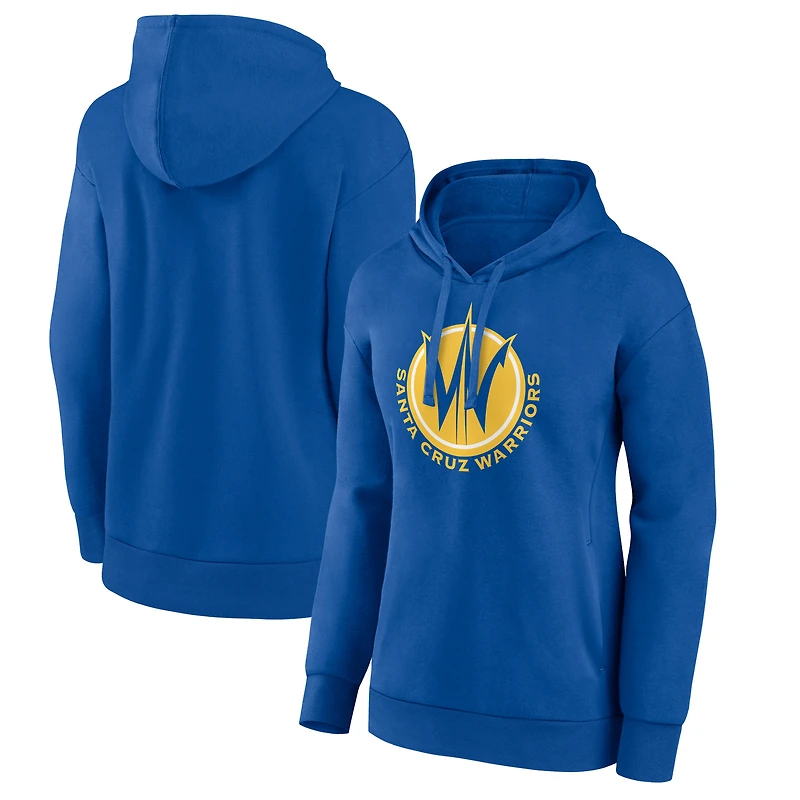 Women's Royal Santa Cruz Warriors Team Primary Logo Pullover Hoodie