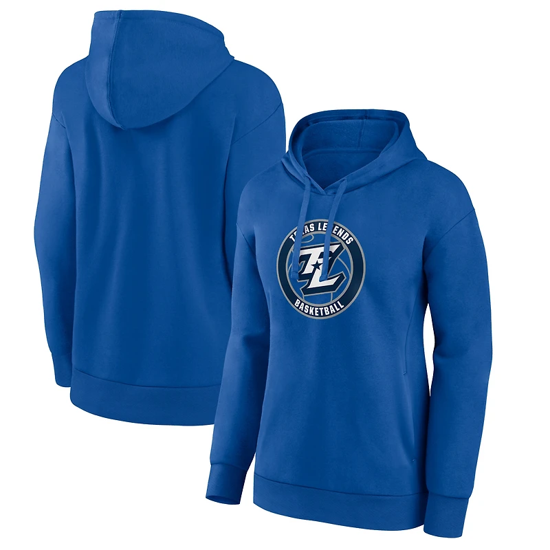 Women's Royal Texas Legends Team Primary Logo Pullover Hoodie