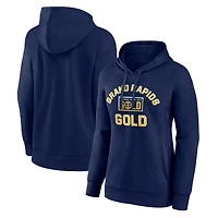 Women's Navy Grand Rapids Gold Overtime Pullover Hoodie