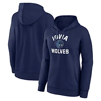 Women's Navy Iowa Wolves Team Overtime Pullover Hoodie