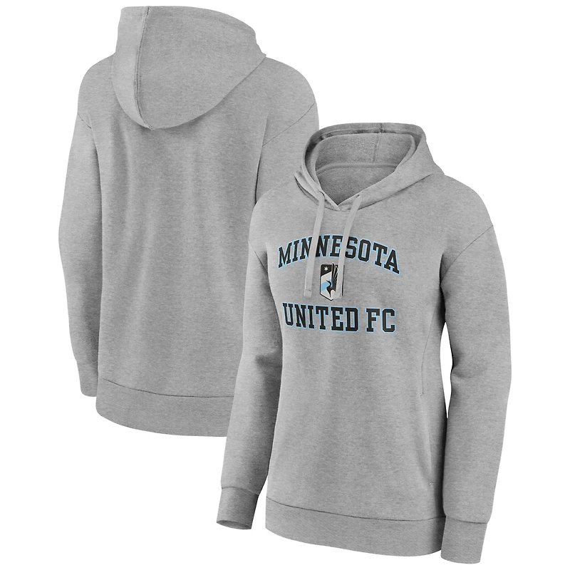 Women's Gray Minnesota United FC Heart and Soul Pullover Hoodie