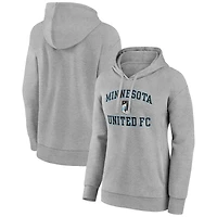 Women's Gray Minnesota United FC Heart and Soul Pullover Hoodie