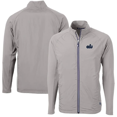 Men's Cutter & Buck Gray Old Dominion Monarchs Adapt Eco Knit Hybrid Recycled Big & Tall Full-Zip Jacket