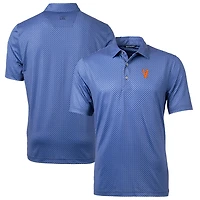 Men's Cutter & Buck Navy Virginia Cavaliers Vintage Team Logo Big & Tall Pike Banner Print Polo