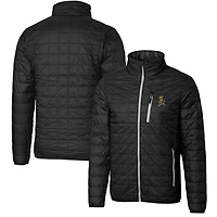 Men's Cutter & Buck Black Wichita State Shockers Team Logo Big & Tall Rainier PrimaLoft Eco Insulated Full-Zip Puffer Jacket