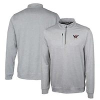 Men's Cutter & Buck Gray Auburn Tigers Vault Big & Tall Stealth Quarter-Zip Pullover Top
