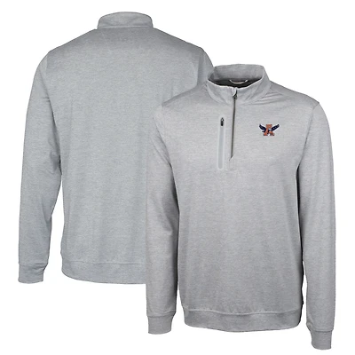 Men's Cutter & Buck Gray Auburn Tigers Vault Big & Tall Stealth Quarter-Zip Pullover Top