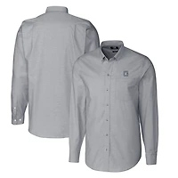 Men's Cutter & Buck Charcoal Georgetown Hoyas Vault Big & Tall Oxford Long Sleeve Button-Down Shirt