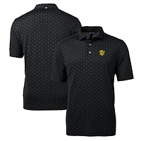 Men's Cutter & Buck Black Missouri Tigers Team Big & Tall Virtue Eco Pique Tile Print Polo