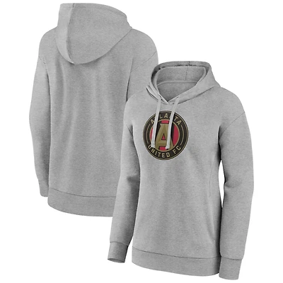 Women's Gray Atlanta United FC Official Logo Pullover Hoodie