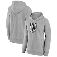 Women's Gray Minnesota United FC Official Logo Pullover Hoodie
