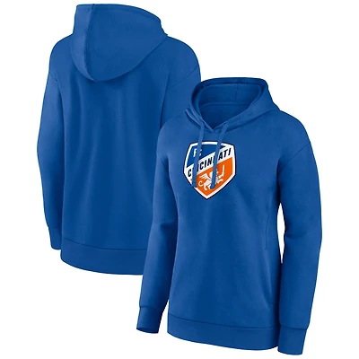Women's Blue FC Cincinnati Official Logo Pullover Hoodie