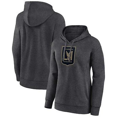 Women's Charcoal LAFC Official Logo Pullover Hoodie
