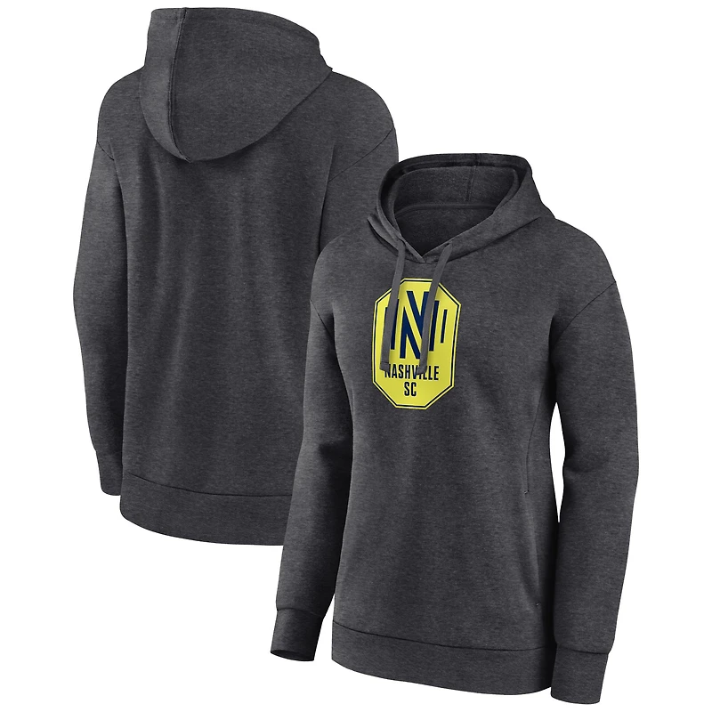 Women's Charcoal Nashville SC Official Logo Pullover Hoodie