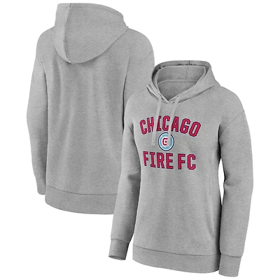 Women's Gray Chicago Fire Victory Arch Pullover Hoodie