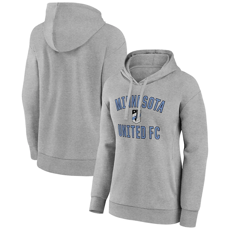 Women's Gray Minnesota United FC Victory Arch Pullover Hoodie