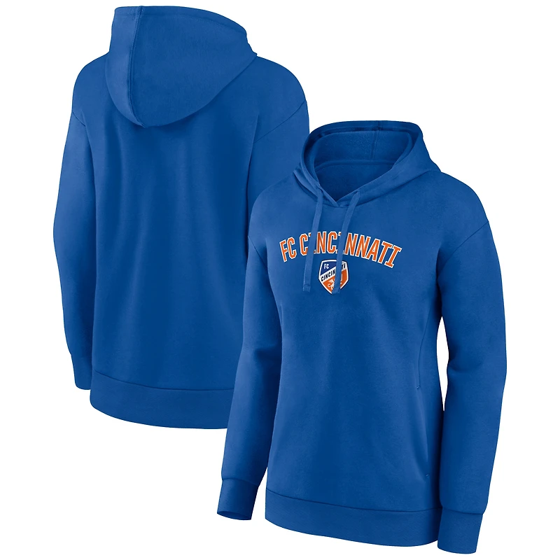 Women's Blue FC Cincinnati Victory Arch Pullover Hoodie