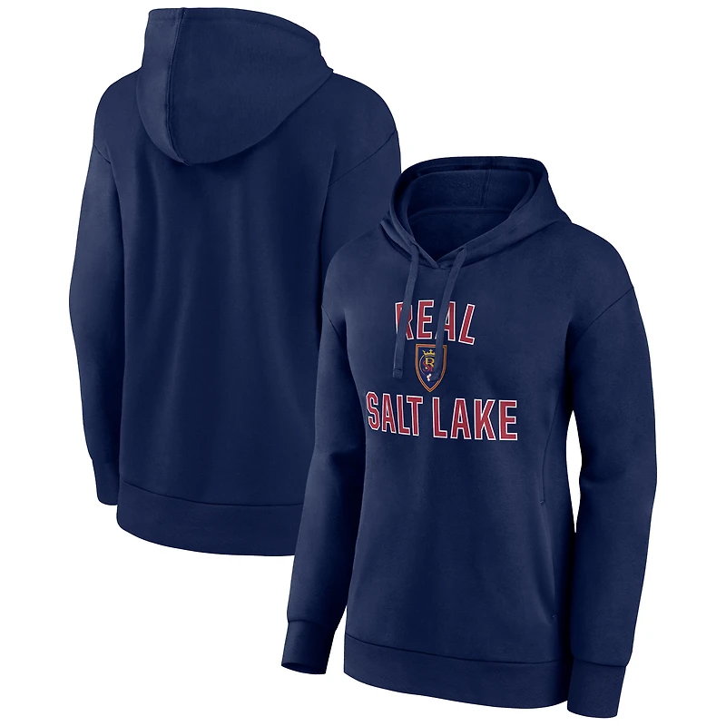 Women's Navy Real Salt Lake Victory Arch Pullover Hoodie