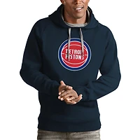 Men's Antigua Navy Detroit Pistons Team Logo Victory Pullover Hoodie