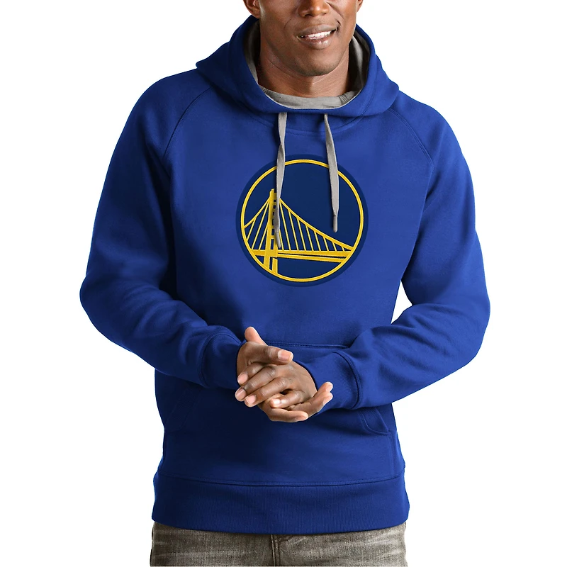 Men's Antigua Royal Golden State Warriors Team Logo Victory Pullover Hoodie