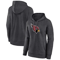 Women's Charcoal Arizona Cardinals Primary Logo Pullover Hoodie