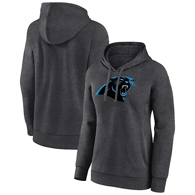 Women's Charcoal Carolina Panthers Primary Logo Pullover Hoodie