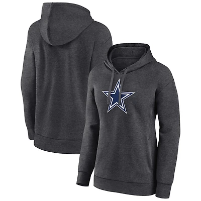 Women's Charcoal Dallas Cowboys Primary Logo Pullover Hoodie