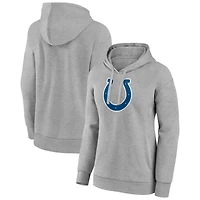 Women's Gray Indianapolis Colts Primary Logo Pullover Hoodie