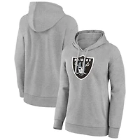 Women's Gray Las Vegas Raiders Primary Logo Pullover Hoodie