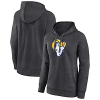 Women's Charcoal Los Angeles Rams Team Primary Logo Pullover Hoodie