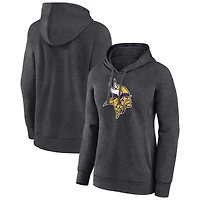 Women's Charcoal Minnesota Vikings Primary Logo Pullover Hoodie