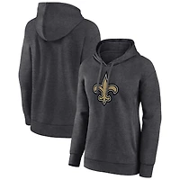 Women's Charcoal New Orleans Saints Primary Logo Pullover Hoodie