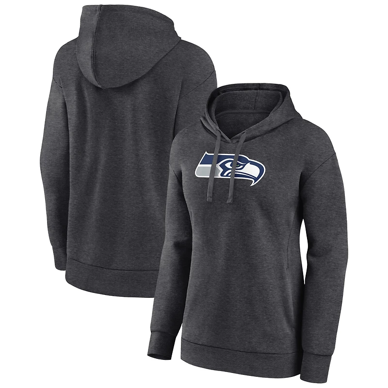 Women's Charcoal Seattle Seahawks Primary Logo Pullover Hoodie