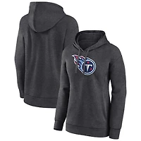 Women's Charcoal Tennessee Titans Primary Logo Pullover Hoodie