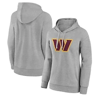 Women's Gray Washington Commanders Primary Logo Pullover Hoodie