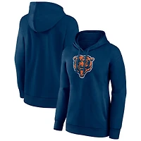 Women's Navy Chicago Bears Primary Logo Pullover Hoodie