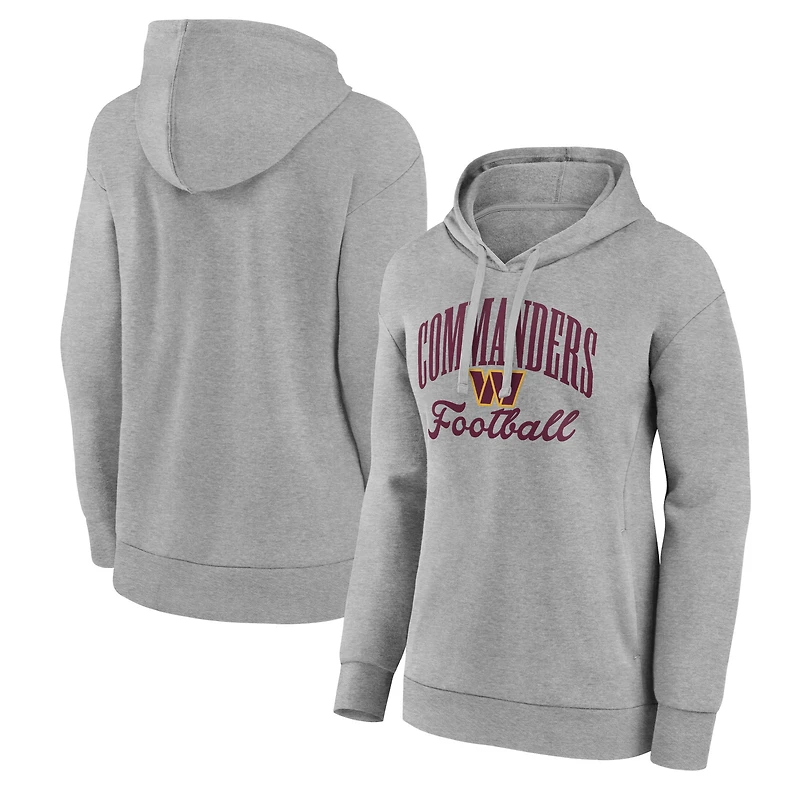 Women's Gray Washington Commanders Victory Script Pullover Hoodie