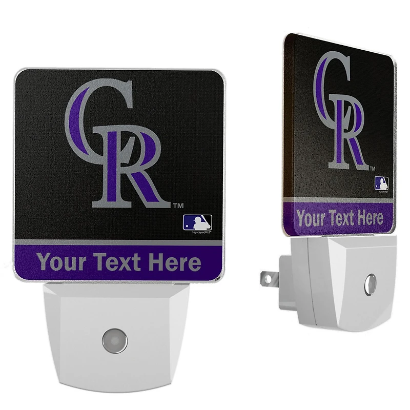 Colorado Rockies Personalized 2-Piece Nightlight Set