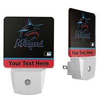 Miami Marlins Personalized 2-Piece Nightlight Set