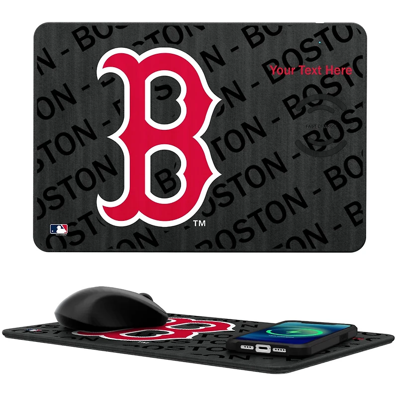 Boston Red Sox Personalized Wireless Charger & Mouse Pad