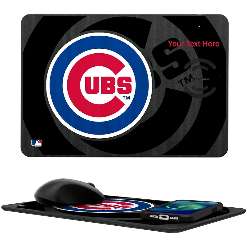 Chicago Cubs Personalized Wireless Charger & Mouse Pad