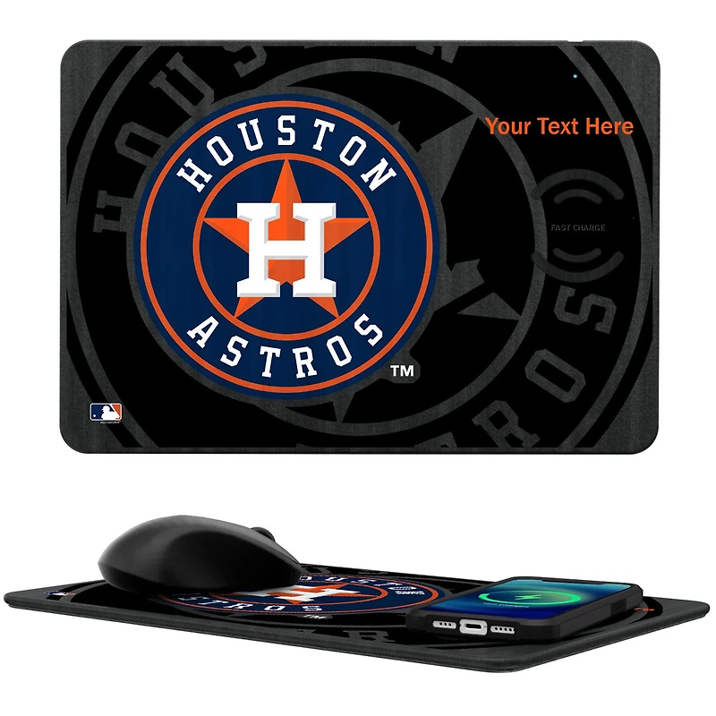 Houston Astros Personalized Wireless Charger & Mouse Pad